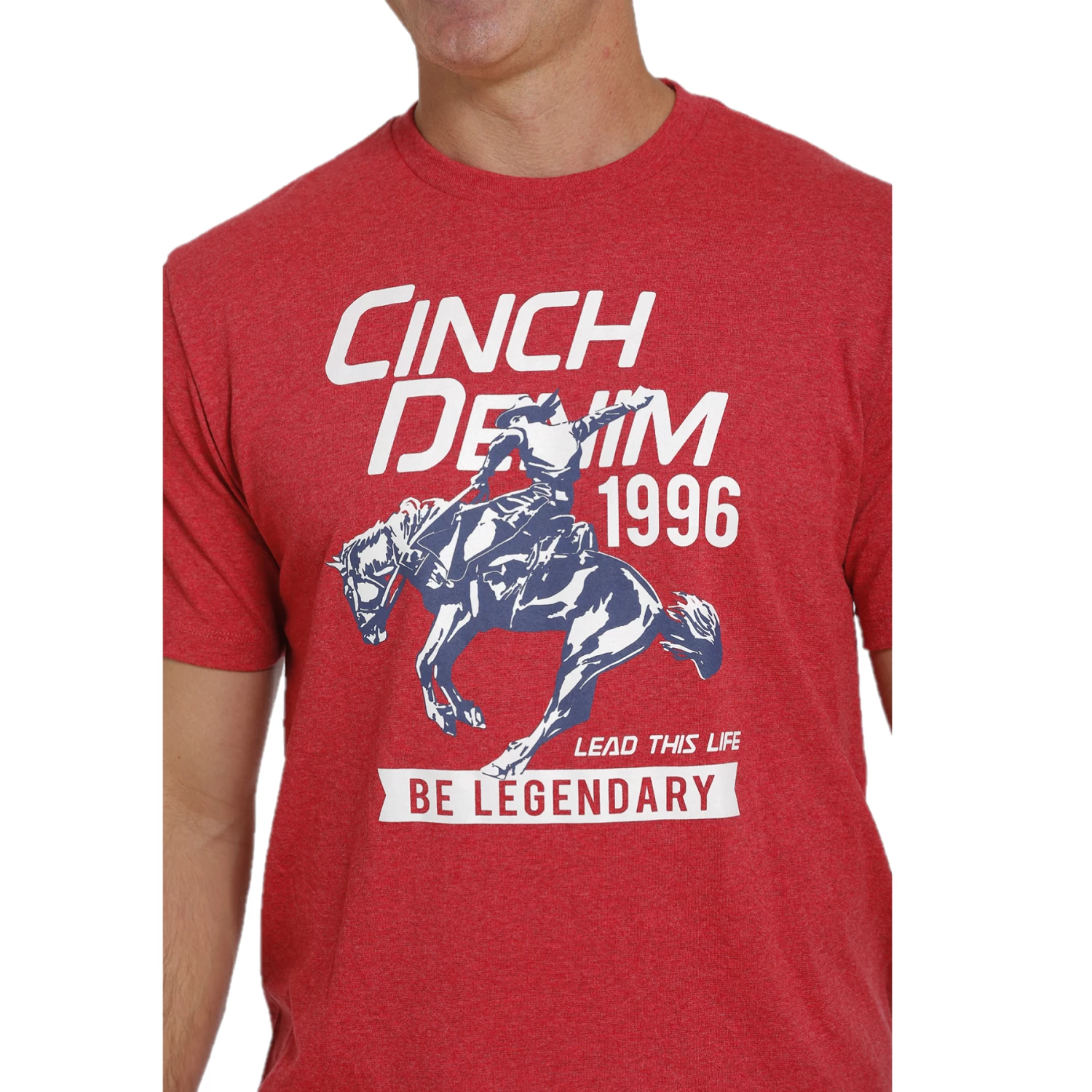 Cinch® Men's "Be Legendary" Red Graphic Logo T-Shirt MTT1690503 - Image 3