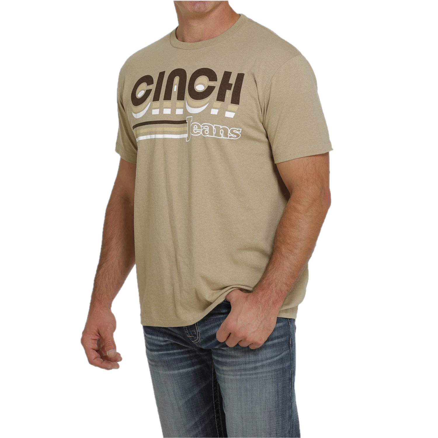 Cinch® Men's Logo Graphic Beige Short Sleeve T-Shirt MTT1690505 - Image 2
