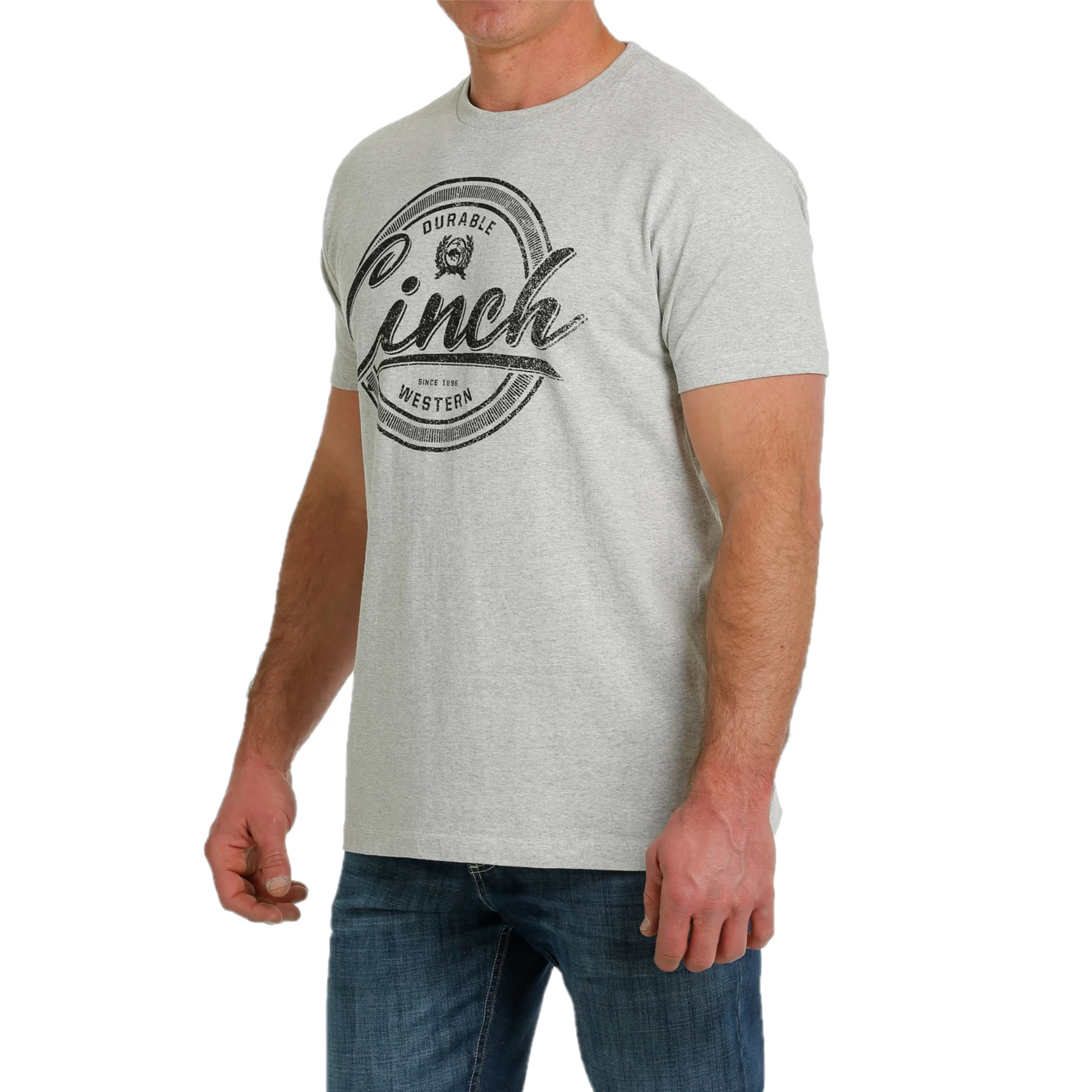 Cinch® Men's Heather Grey Logo T-Shirt MTT1690562 - Image 3