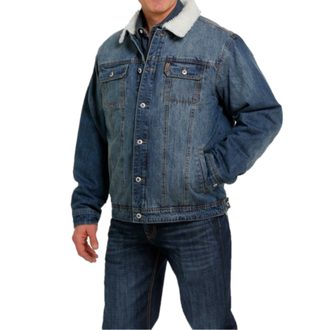 Cinch® Men's Denim Concealed Carry Trucker Jacket MWJ1074006 - Image 3