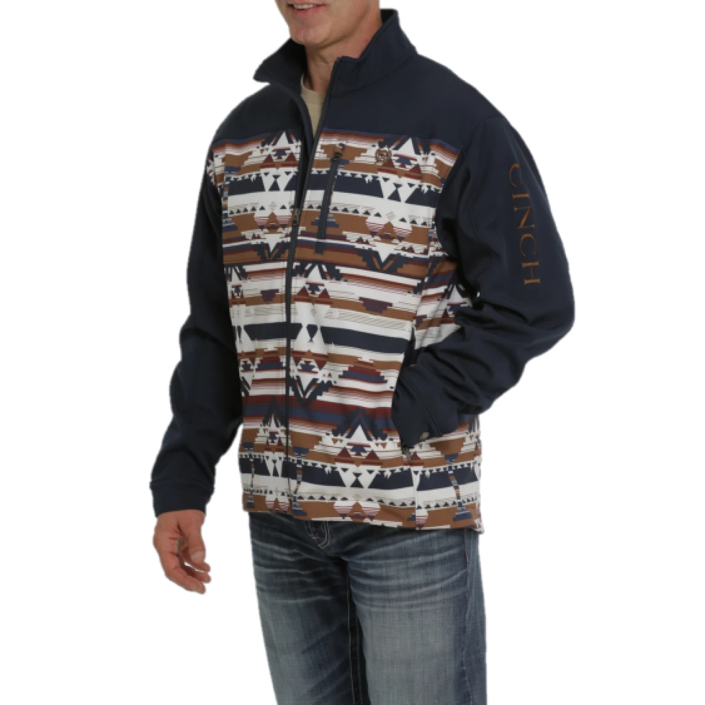 Cinch® Men's Aztec Printed Navy Bonded Jacket MWJ1583001 - Image 3