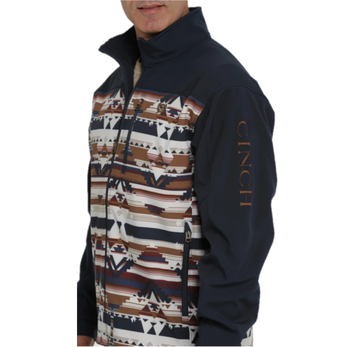 Cinch® Men's Aztec Printed Navy Bonded Jacket MWJ1583001 - Image 4