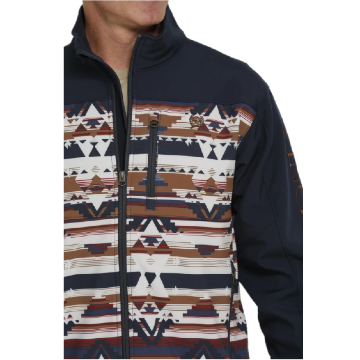Cinch® Men's Aztec Printed Navy Bonded Jacket MWJ1583001 - Image 5