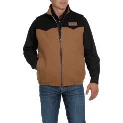 Cinch Men's Concealed Carry Brown And Black Wooly Vest MWV1543003