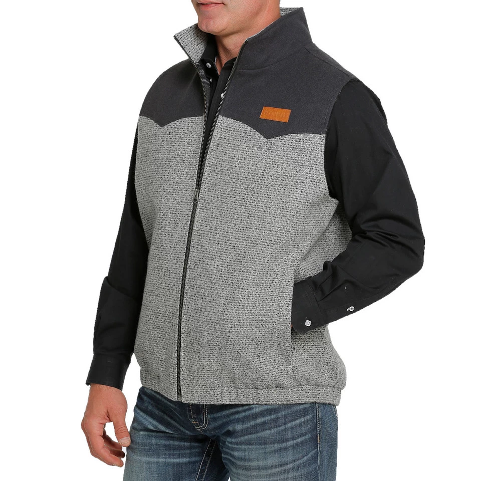 Cinch® Men's Grey Blanket Lined Poly-Wool Vest MWV1579001 - Image 2
