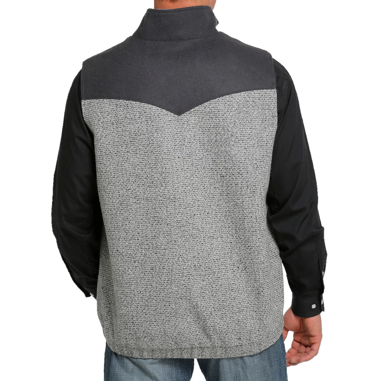 Cinch® Men's Grey Blanket Lined Poly-Wool Vest MWV1579001 - Image 3