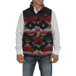 Cinch Men's Striped BlueVest MWV1533004