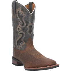 Laredo Men's Smoke Creek Tan & Blue Denim Western Boots 7975