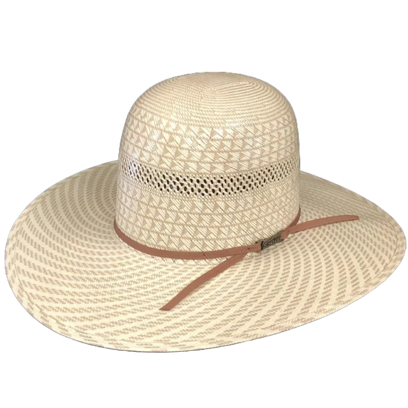 American Hat Company® Vented Straw Cream Western Hat 6100-2CCHOC