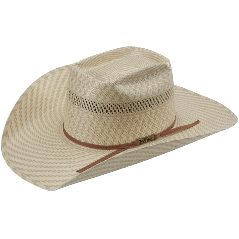 American Hat Company® Vented Straw Cream Western Hat 6100-2CCHOC - Image 2