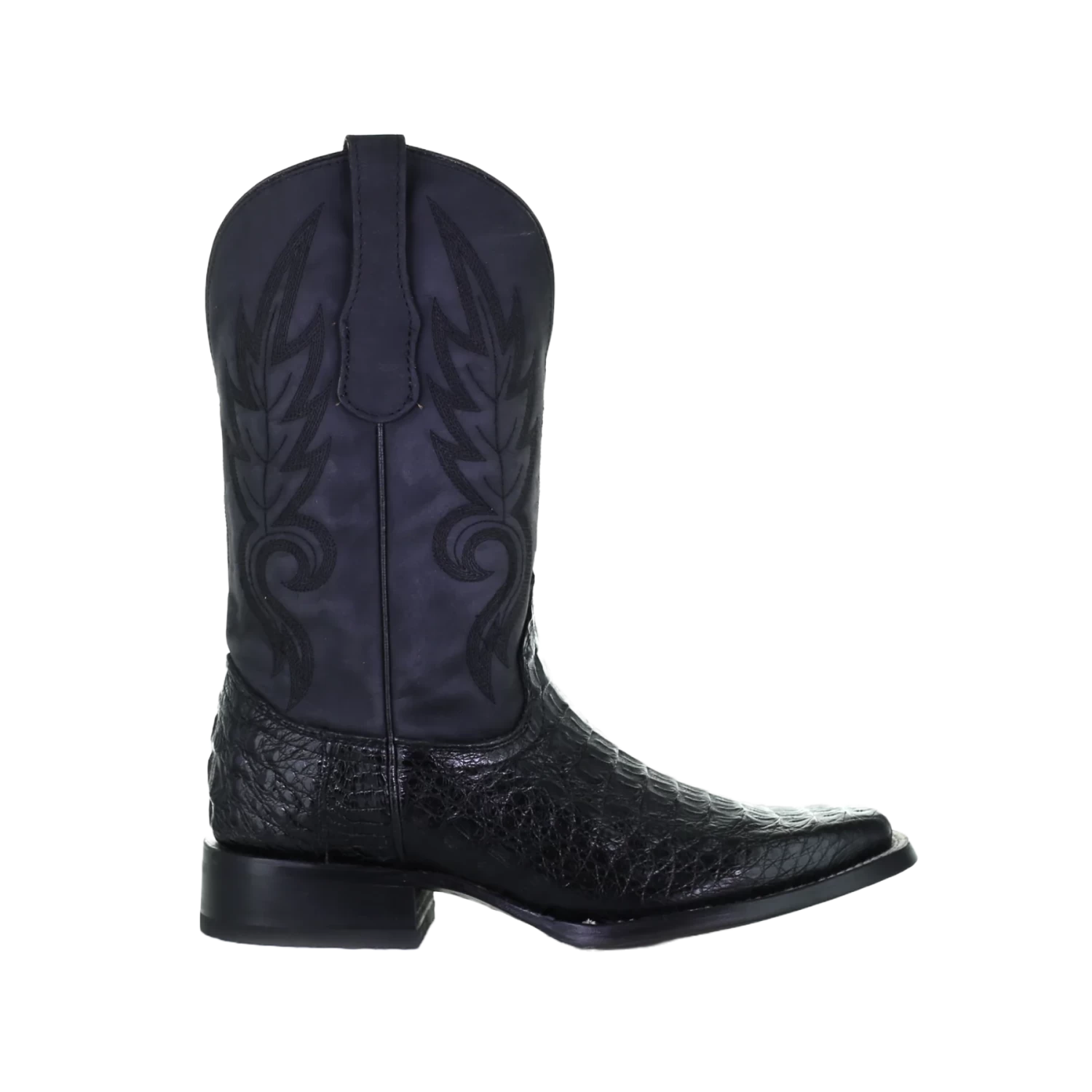 Corral Boots Corral Men's Black Caiman Embroidered Square Toe Boots L5743 - Image 2