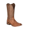 Corral Boots Corral Men's Cognac Caiman Patchwork Wide Square Toe Boots L5950