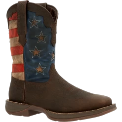 Durango Men's Rebel Vintage Flag Dark Brown Western Boots DDB0328