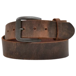 3D Belt Company Men's Brown Distressed Raw Edge Leather Belt D1162