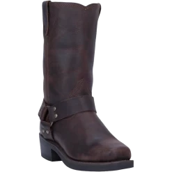 Dingo Men's Dark Brown Dean Leather Harness Boots DI19074
