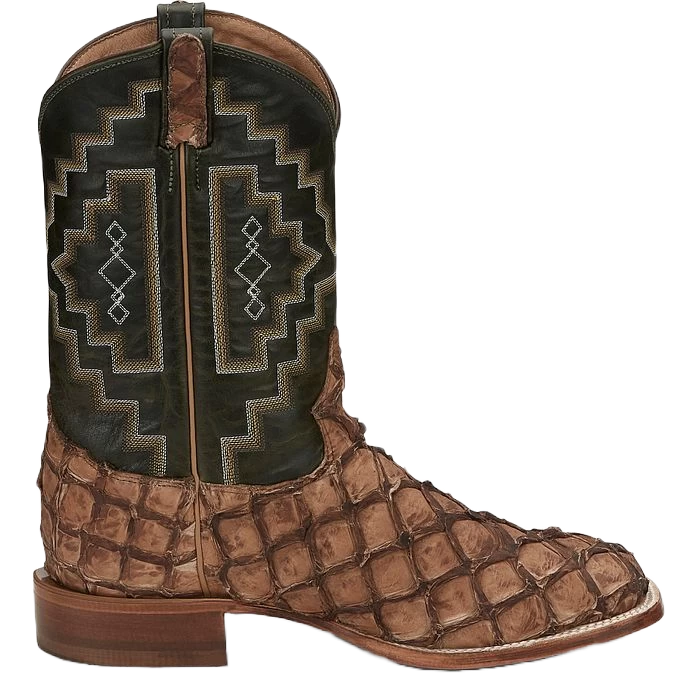 Tony Lama® Men's Leviathan Piraruca Chocolate Brown Western Boots 6082 - Image 2