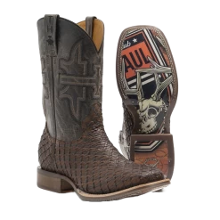 Tin Haul Men's Son Of A Buck Brown Square Toe Boots 14-020-0077-0440