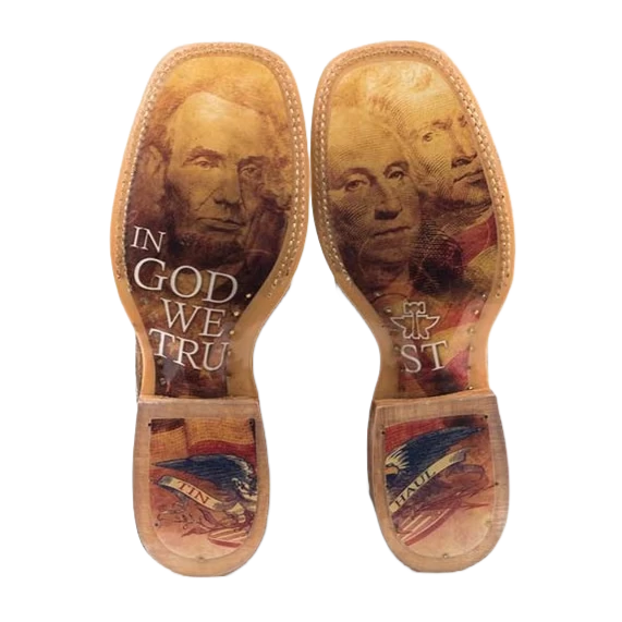 Tin Haul Men's Land Of The Free Square Toe Boots 14-020-0077-0386 - Image 2