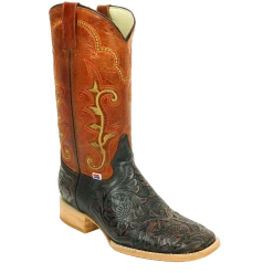 RockinLeather Men's Stamped Cowhide Leather Boot 1190