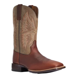 Ariat Men's Valor Ultra Peanut Brown Square Toe Western Boots 10034081