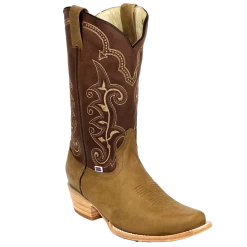 Rockin Leather Men's Narrow Square Toe Brown Western Boots 1153