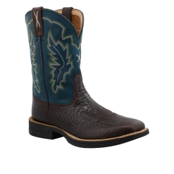 Twisted X® Men's 11" Tech X Chocolate & Teal Western Boots MXW0002