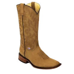 Rockin Leather Men's Crazy Horse Square Toe Brown Western Boots 1123
