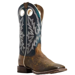 Ariat® Men's Circuit Champ Woodsmoke & Deep Azul Western Boots 10029686
