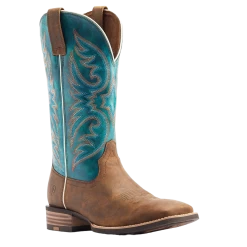 Ariat Men's Ricochet Lightweight Tan & Teal Western Boot 10044568