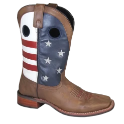 Smoky Mountain® Men's Stars And Stripes Square Toe Western Boots 4880