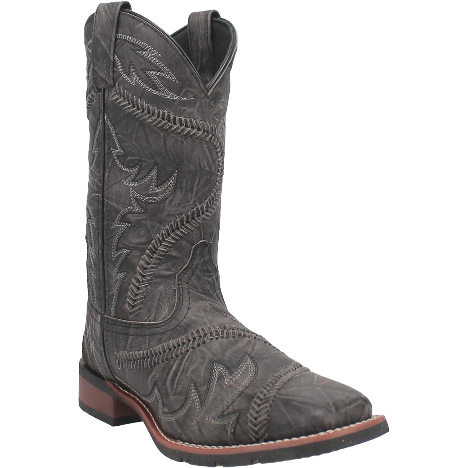 Laredo Men's Kade Charcoal Grey Square Toe Boots 7978