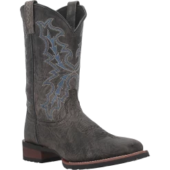 Laredo Men's Winfield Charcoal & Blue Square Toe Boots 7949