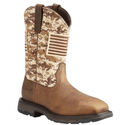 Ariat® Men's Workhog Patriot Wide Square Soft Toe Work Boots 10023100