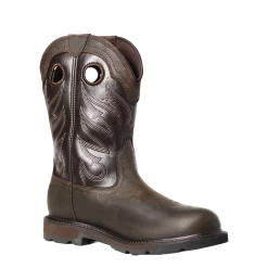 Ariat Men's Groundwork Pull On H2O Dark Brown Boots 10035965