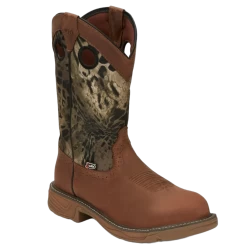 Justin Men's Rush Brown Round Toe Work Boots SE4318