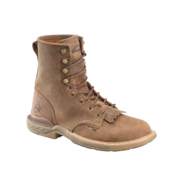 Double H® Men's 8" U Toe Lacer Medium Brown Work Boots DH5394