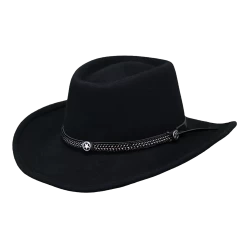 Outback Trading Mens Durango Australian Wool Black Cowboy Hat 1603-BLK