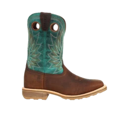 Durango® Men's Maverick Ranger Brown & Turquoise Square Toe Boots DDB0300