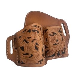 Ranger Belt Company® Floral Embossed Brown Leather Gun Holster GCOV-169T