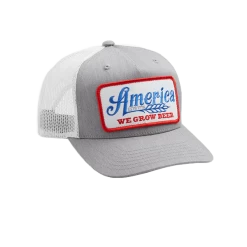 Rural Cloth We Grow Beer Graphic Grey Trucker Cap WGB-H01