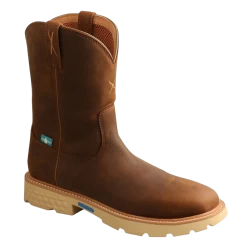 Twisted X Men's 10 Inch Distressed Saddle Round Nano Toe Boots MXCNWM1