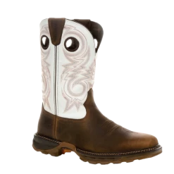 Durango® Men's 11" Western Chocolate & White Square Toe Boots DDB0302