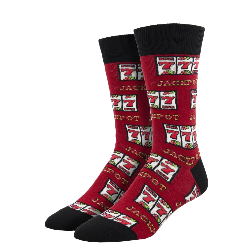 SockSmith Men's Casino Jackpot Red Socks MNC2424-RED