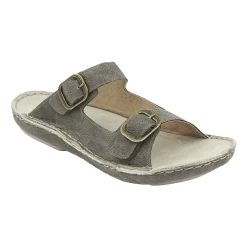 Tamarindo® Men's Discovery Pebble Grey Leather Slide Sandals MTDS003
