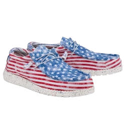Hey Dude Men's Wally Stars N Stripes Shoes 150202699