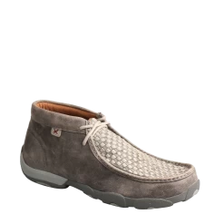 Twisted X Men's Casual Gray Basket Weave Driving Mocs MDM0073