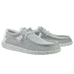 Hey Dude Men's Wally Sox Stone White Shoes 110350703