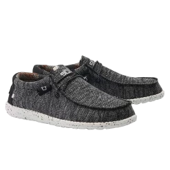 Hey Dude Men's Wally Sox Black White Shoes 110354912