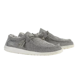 Hey Dude Men's Wally Canvas Linen Iron Shoe 110793901
