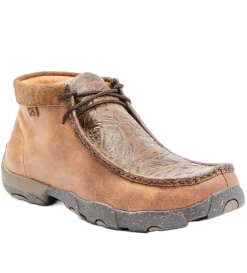 Twisted X® Men's Chukka Driving Moc Chocolate & Chocolate Shoes MDM0090